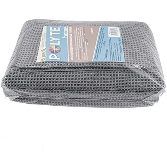 Oversize, 60 x 30 in, Quick Dry Lint Free Microfiber Bath Towel Set, 6 Piece - Picture 5 of 5